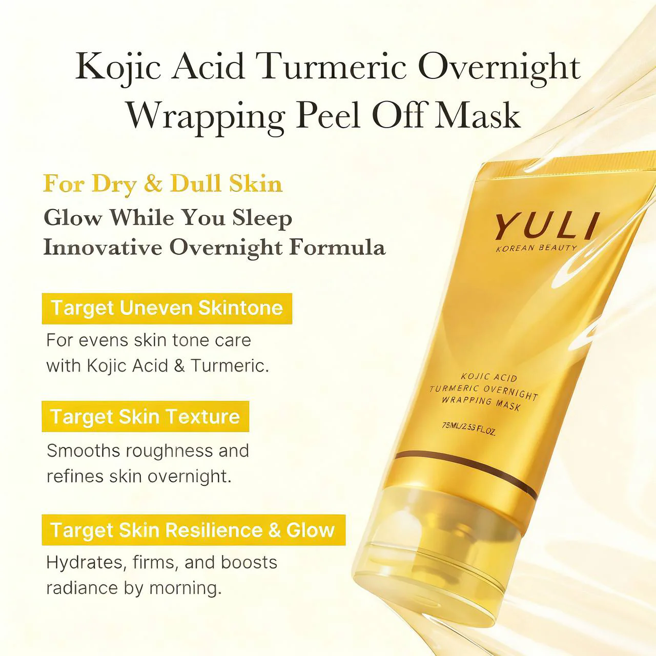 Kojic Acid Turmeric Night Wrapping Mask - Image 6